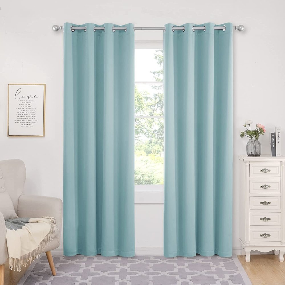 Deconovo Kids Room 100% Blackout Curtains, Light Purple Thermal Insulated Window Curtains with Grommets with Liner for Bedroom Living Room Kitchen, Set of 2, 42x63 in, Light Purple - Deconovo US