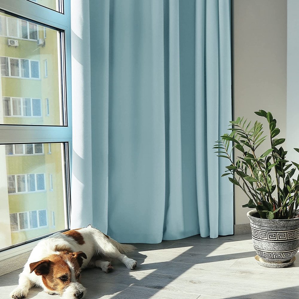 Deconovo Kids Room 100% Blackout Curtains, Light Purple Thermal Insulated Window Curtains with Grommets with Liner for Bedroom Living Room Kitchen, Set of 2, 42x63 in, Light Purple - Deconovo US
