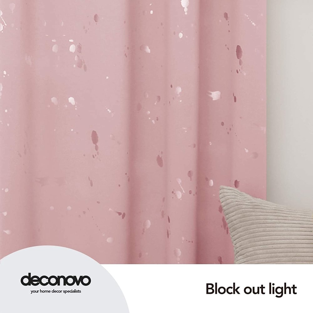 Deconovo Light Blocking Curtains with Foil Gold Printed Dots Pattern Room Darkening Blackout Curtains Window Curtain Panels for Living Room 52W x 54L Inch Forest Green Set of 2 - Deconovo US
