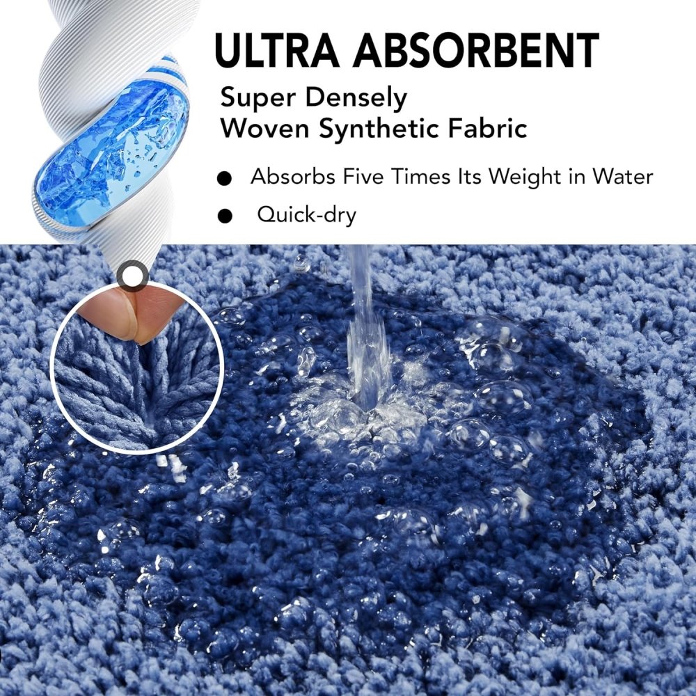 Deconovo Luxury U-Shaped Bath Mat: Extra Soft Plush, Absorbent Bathroom Rug for Ultimate Comfort - Deconovo US