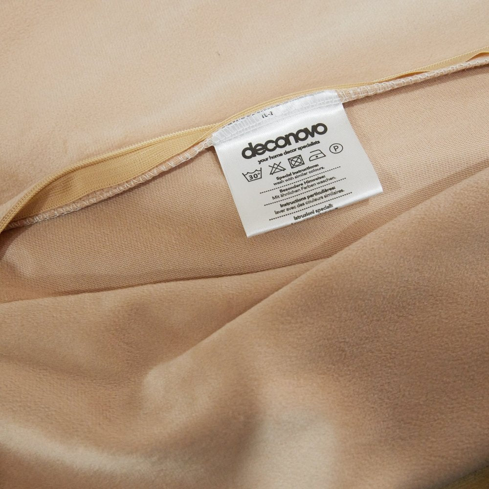 Deconovo Plush Velvet Square Throw Pillow Cover: Super Soft Home Decor with Concealed Zipper - Deconovo US