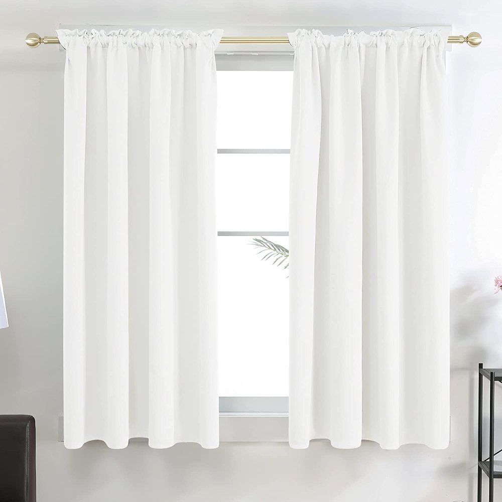 Deconovo White Thermal Insulated Curtain Panels for Bedroom - Deconovo US