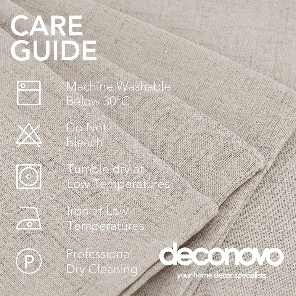 Linen Cushion Covers - Invisible Zipper Throw Pillow Cases - Fashionable Faux Linen Fabric | Deconovo Set of 4 - Deconovo US