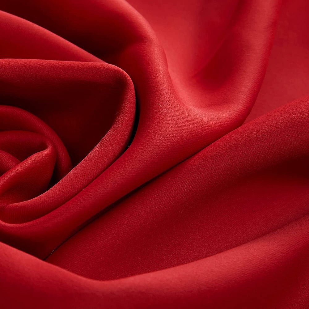 Opaque Solid Color Blackout Drapes | Blockout Curtains - Thermal Insulated for Bedroom | Ready Made Deconovo | 2 Panels - Deconovo US