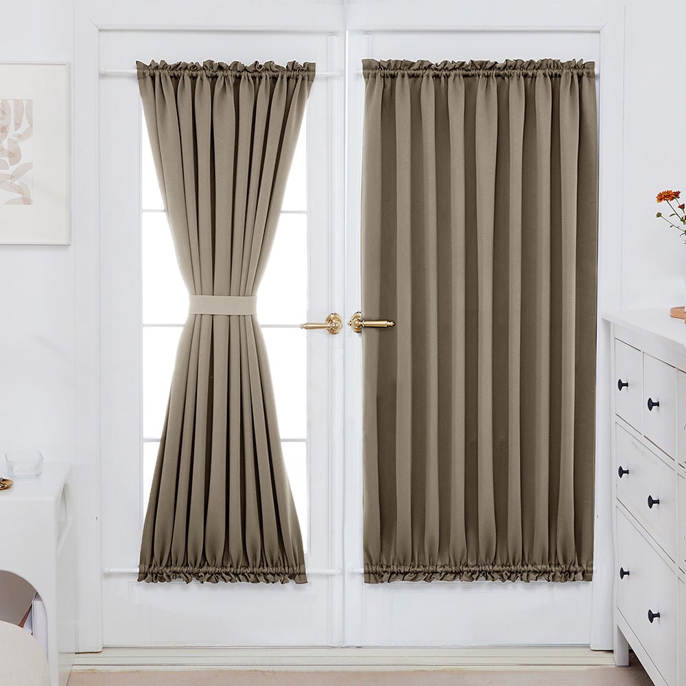 Rod Pocket Thermal Door Curtain | Blackout, Grommet/Eyelet Window Treatment | Deconovo 1 Panel - Deconovo US