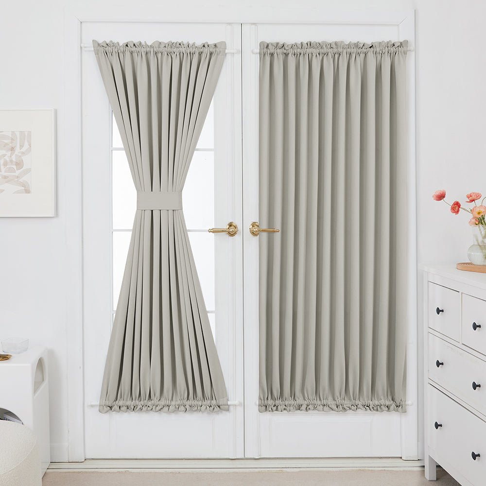 Rod Pocket Thermal Door Curtain | Blackout, Grommet/Eyelet Window Treatment | Deconovo 1 Panel - Deconovo US