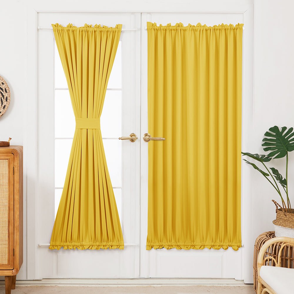 Rod Pocket Thermal Door Curtain | Blackout, Grommet/Eyelet Window Treatment | Deconovo 1 Panel - Deconovo US