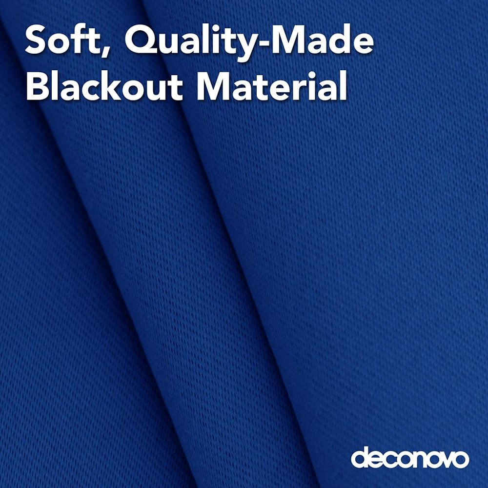 Solid Color Blackout Scalloped Valances Curtain-Rod Pocket-1 Panel - Deconovo US