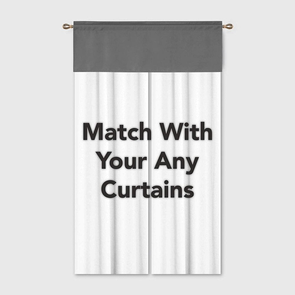 Solid Color Blackout Valance Curtains-Rod Pocket-1 Panel - Deconovo US