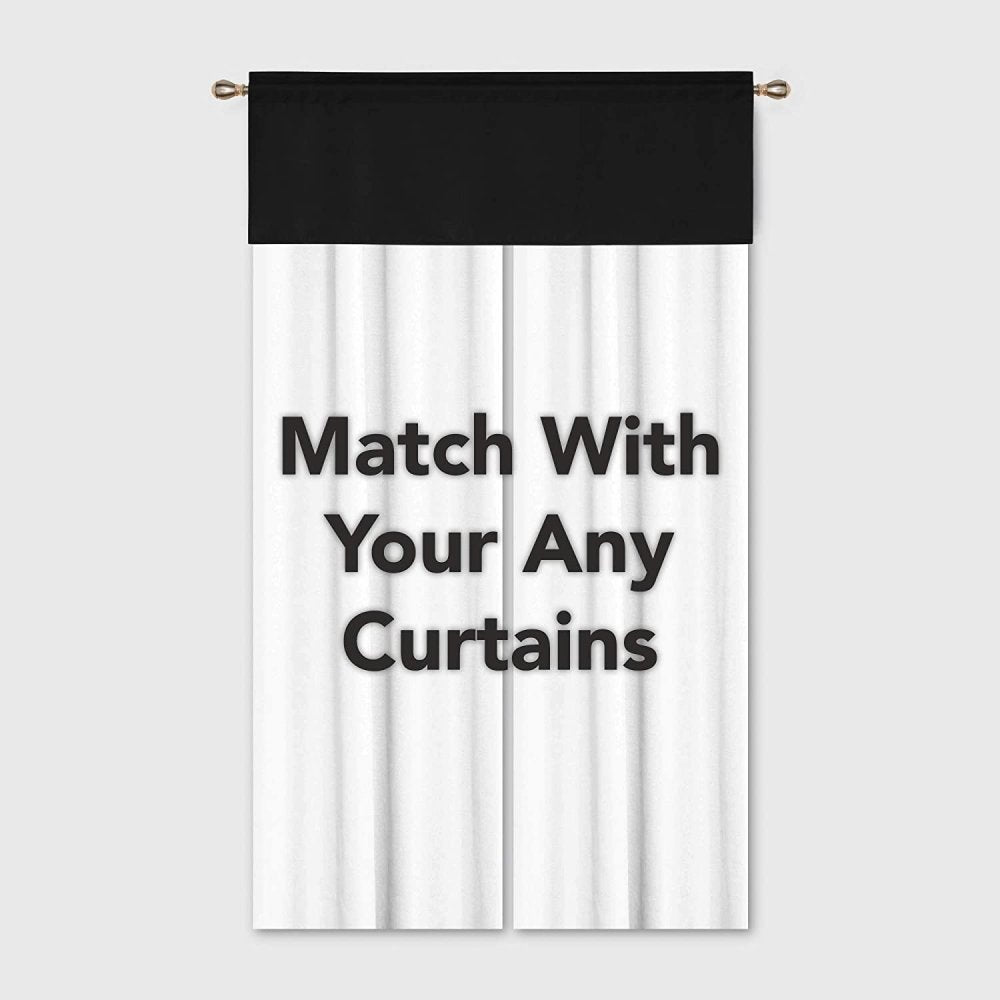 Solid Color Blackout Valance Curtains-Rod Pocket-1 Panel - Deconovo US