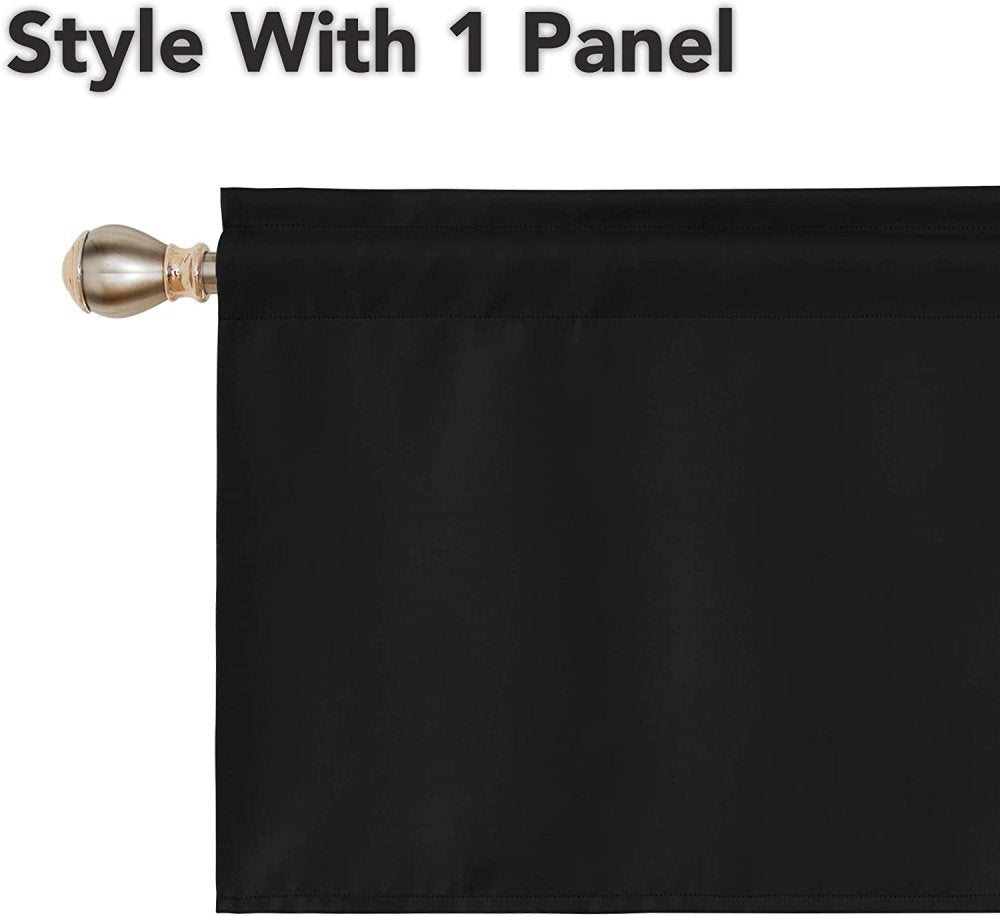 Solid Color Blackout Valance Curtains-Rod Pocket-1 Panel - Deconovo US