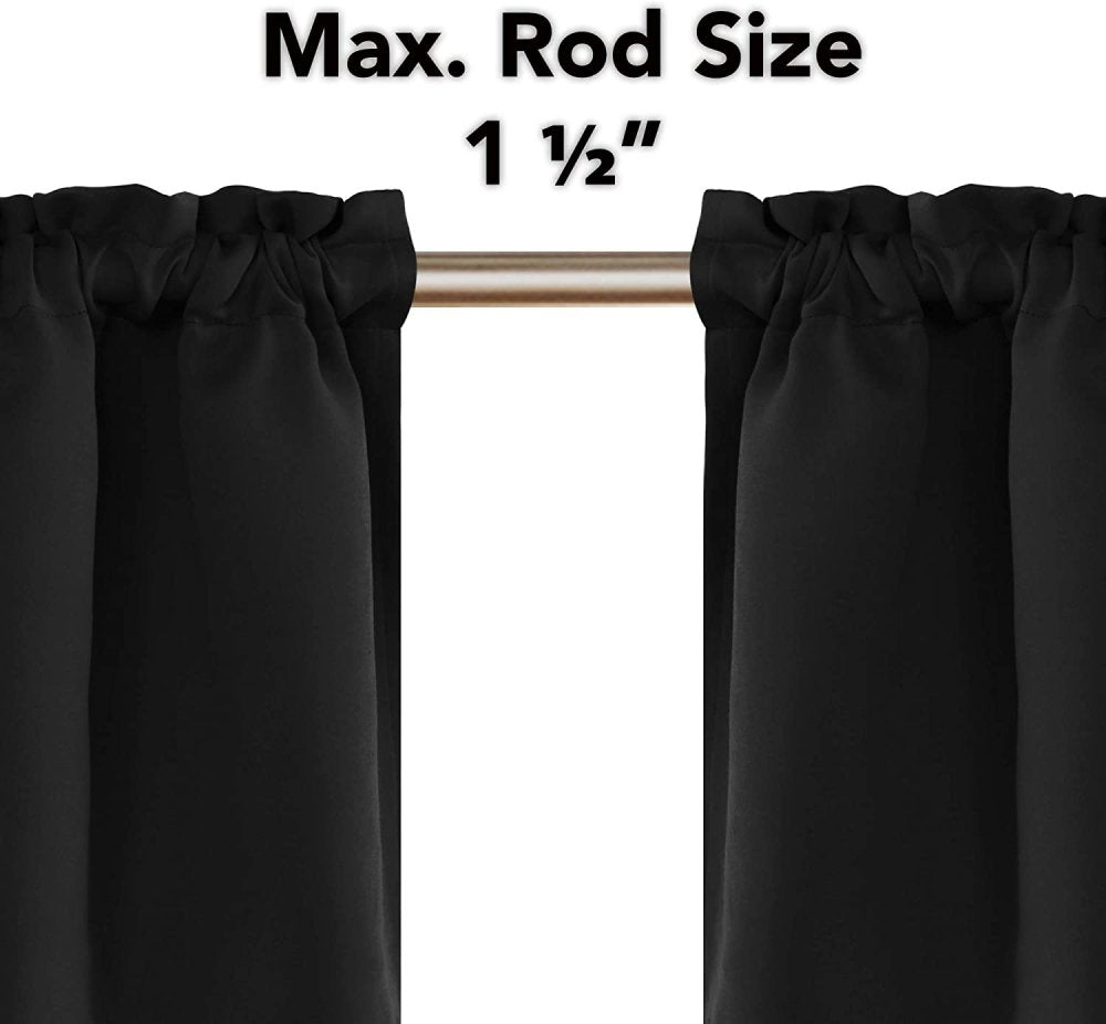 Solid Color Blackout Valance Curtains-Rod Pocket-1 Panel - Deconovo US