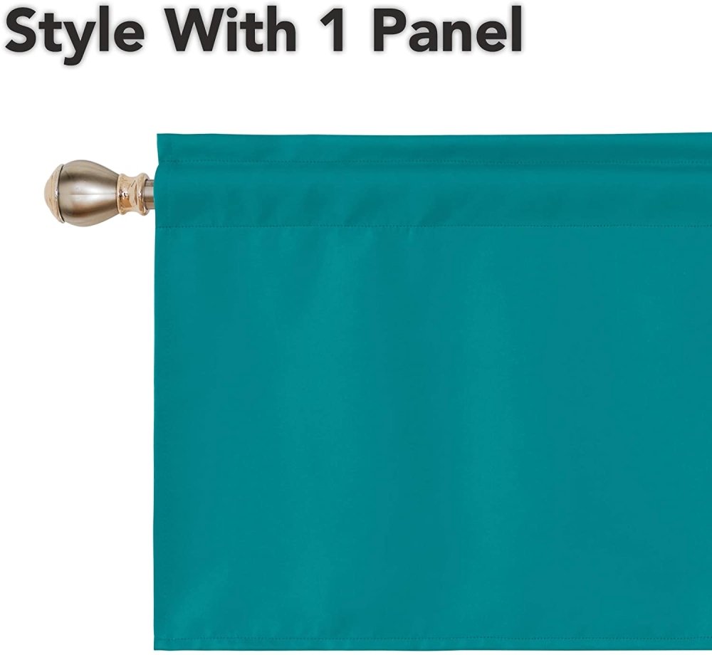 Solid Color Blackout Valance Curtains-Rod Pocket-1 Panel - Deconovo US