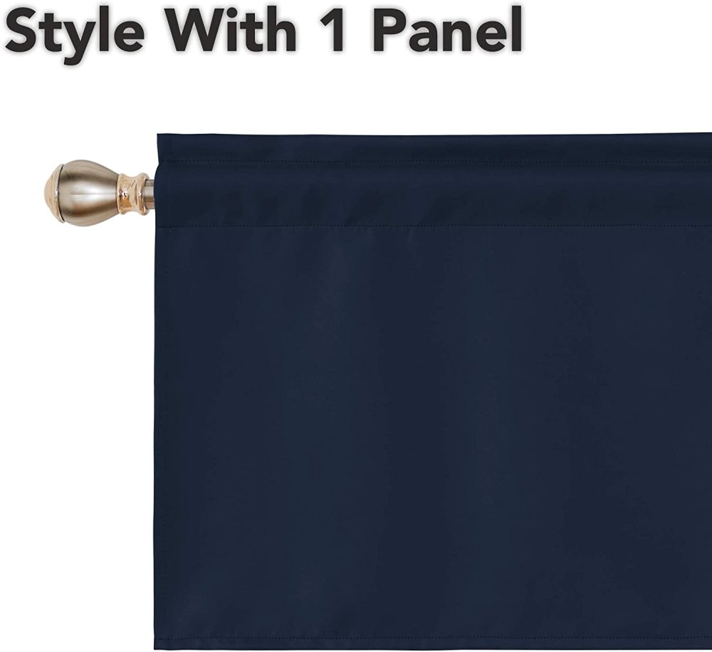 Solid Color Blackout Valance Curtains-Rod Pocket-1 Panel - Deconovo US
