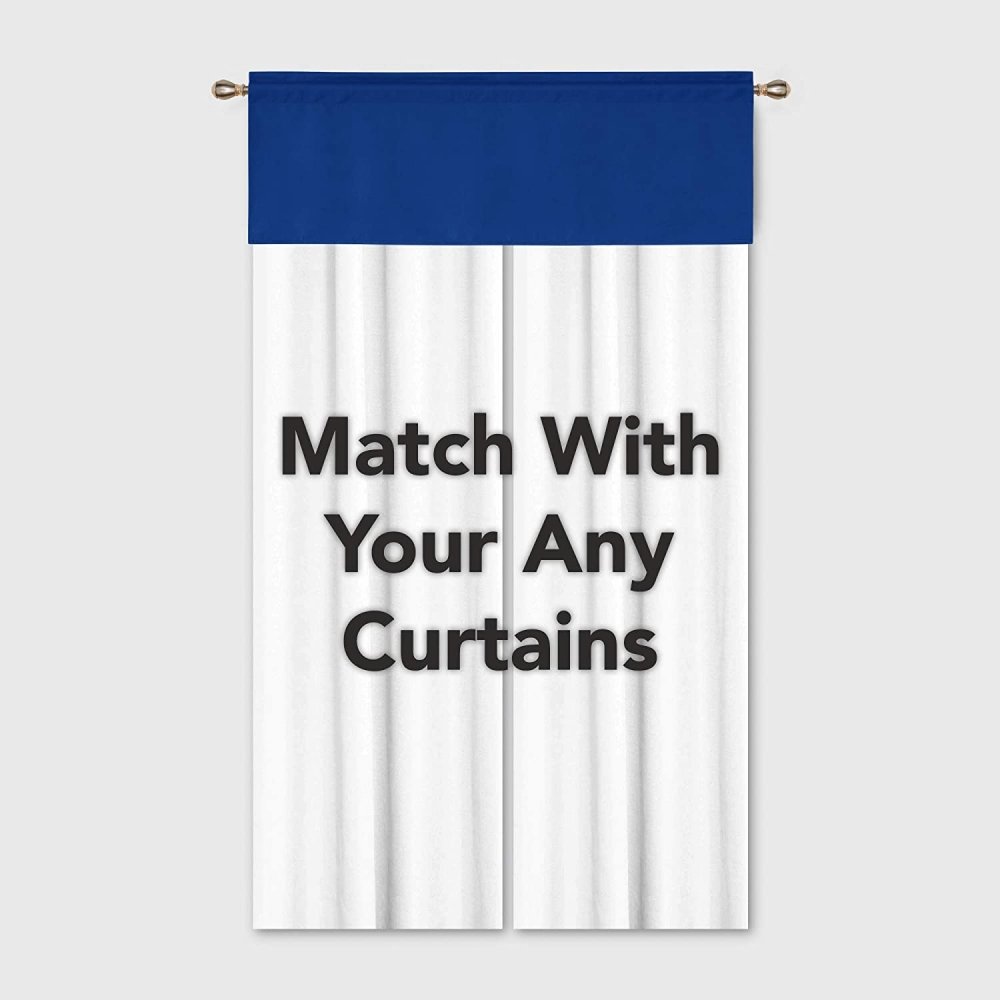 Solid Color Blackout Valance Curtains-Rod Pocket-1 Panel - Deconovo US