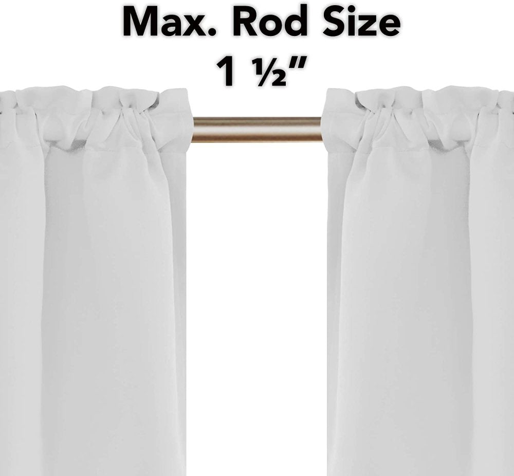 Solid Color Blackout Valance Curtains-Rod Pocket-1 Panel - Deconovo US