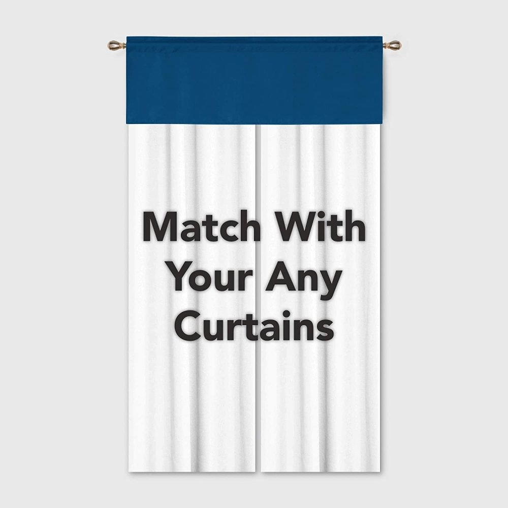 Solid Color Blackout Valance Curtains-Rod Pocket-1 Panel - Deconovo US