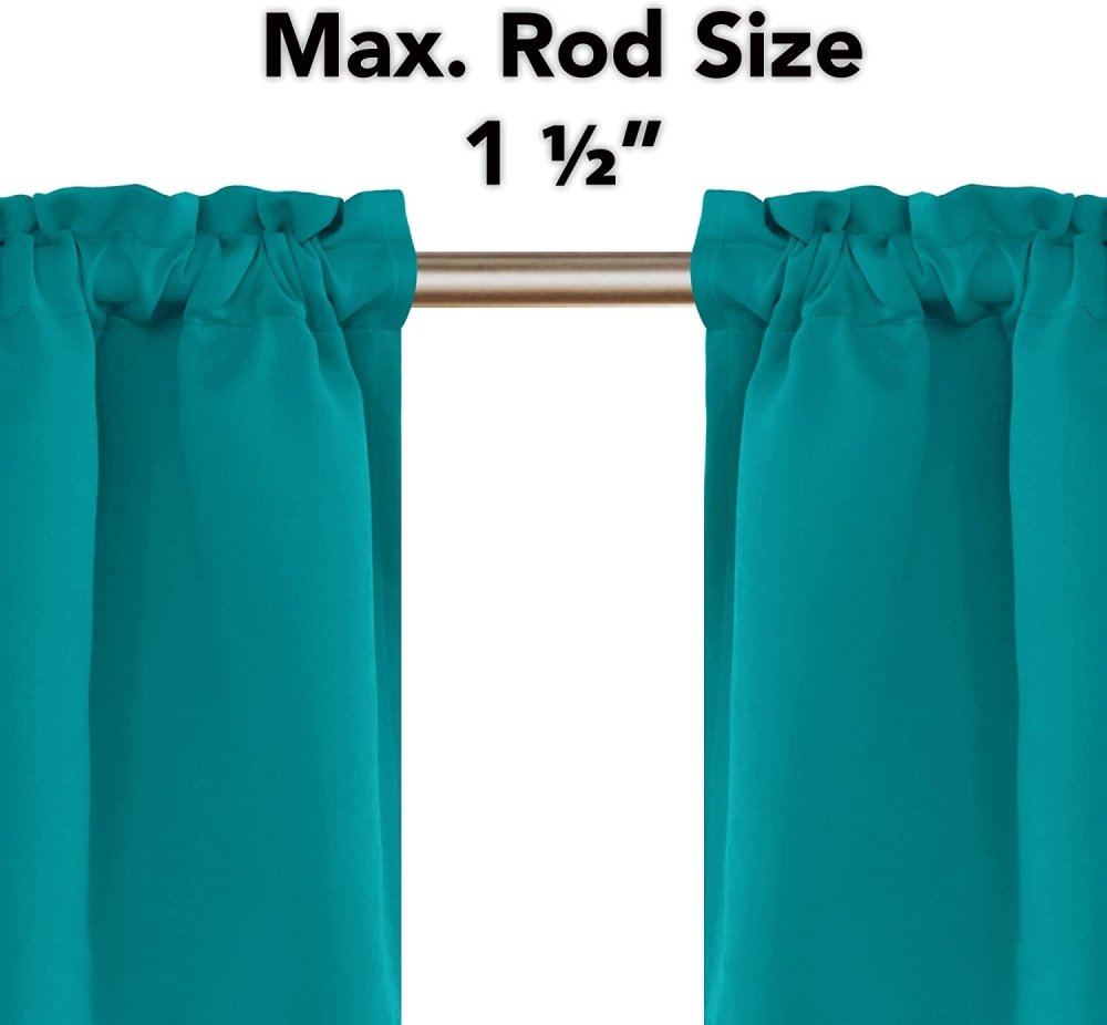 Solid Color Blackout Valance Curtains-Rod Pocket-1 Panel - Deconovo US