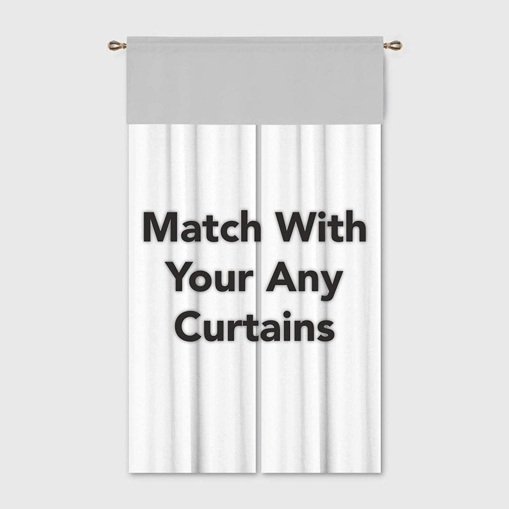 Solid Color Blackout Valance Curtains-Rod Pocket-1 Panel - Deconovo US