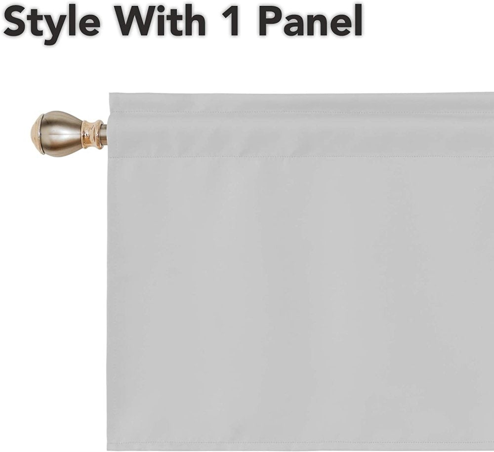 Solid Color Blackout Valance Curtains-Rod Pocket-1 Panel - Deconovo US