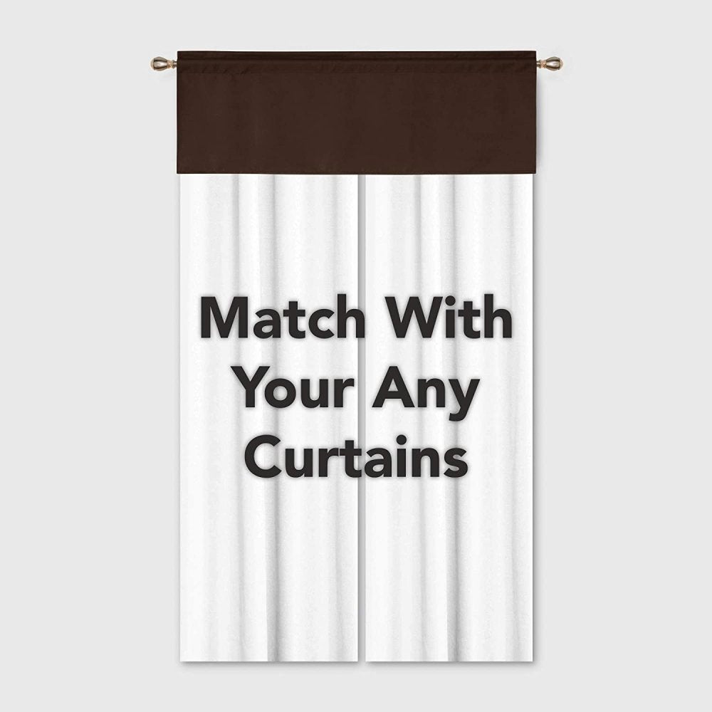 Solid Color Blackout Valance Curtains-Rod Pocket-1 Panel - Deconovo US