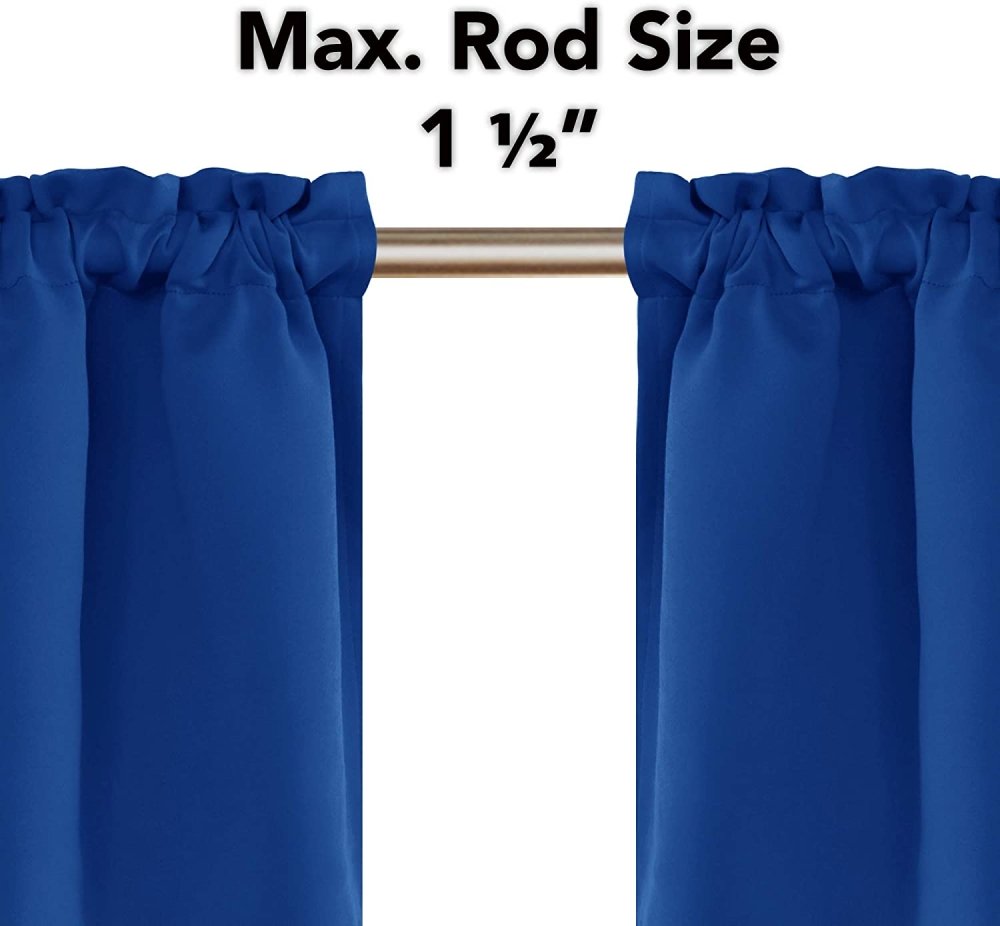 Solid Color Blackout Valance Curtains-Rod Pocket-1 Panel - Deconovo US