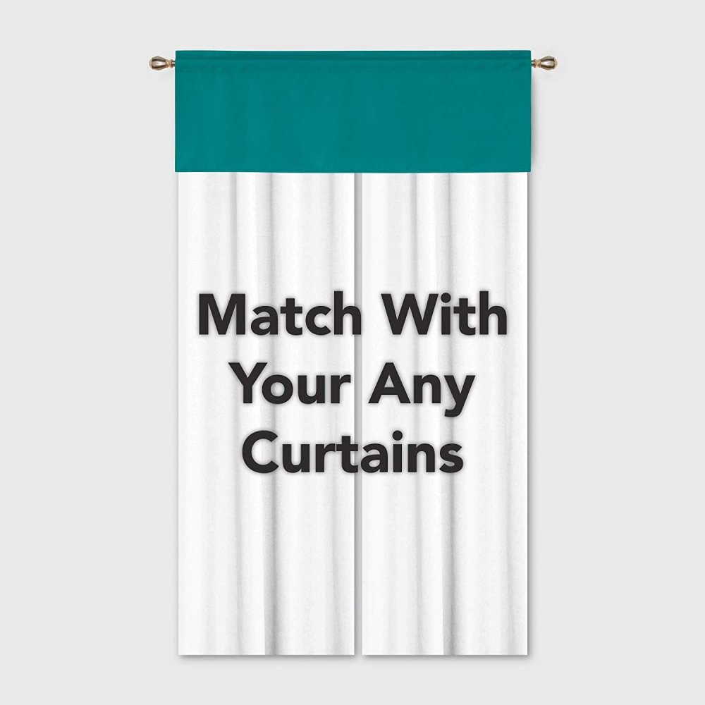 Solid Color Blackout Valance Curtains-Rod Pocket-1 Panel - Deconovo US