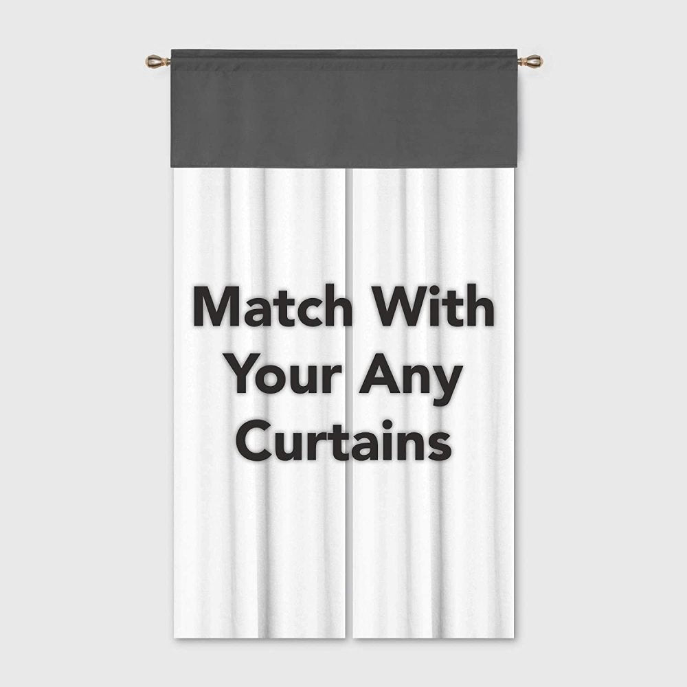 Solid Color Blackout Valance Curtains-Rod Pocket-1 Panel - Deconovo US