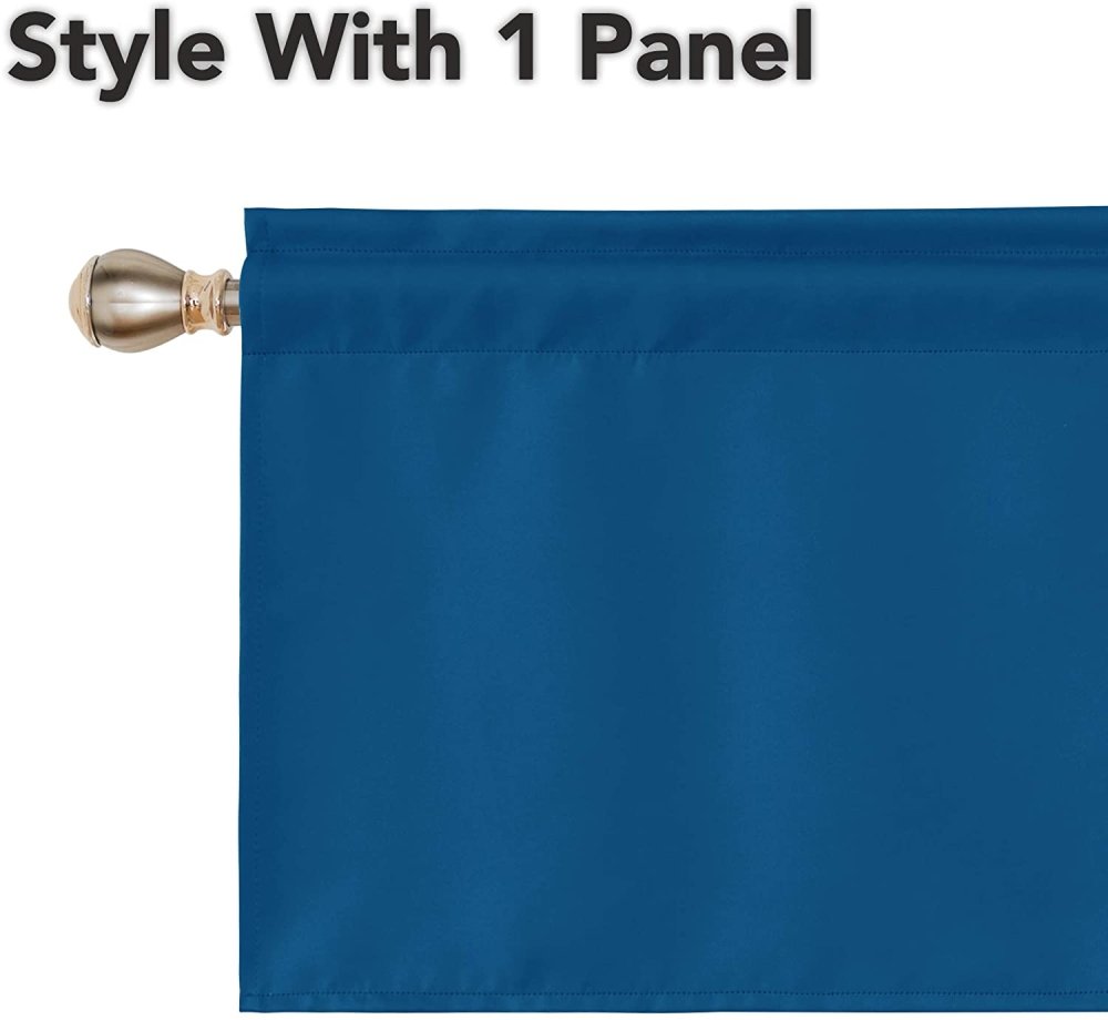 Solid Color Blackout Valance Curtains-Rod Pocket-1 Panel - Deconovo US