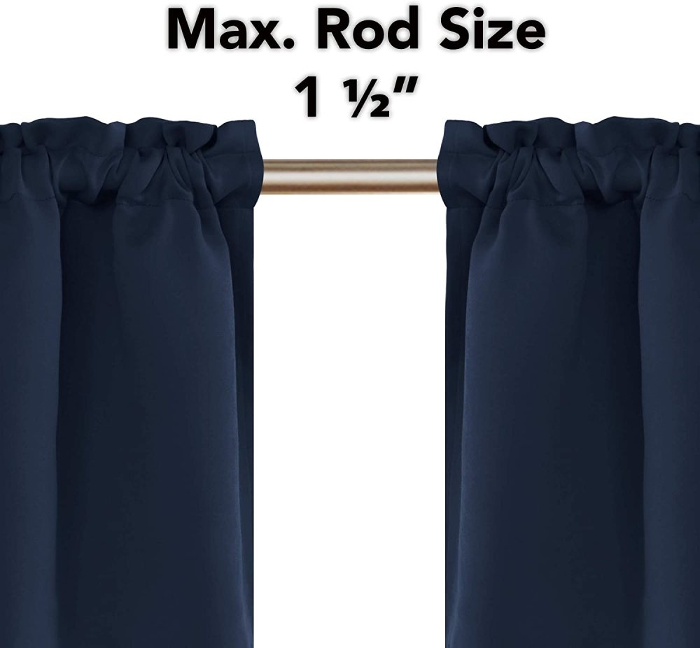 Solid Color Blackout Valance Curtains-Rod Pocket-1 Panel - Deconovo US