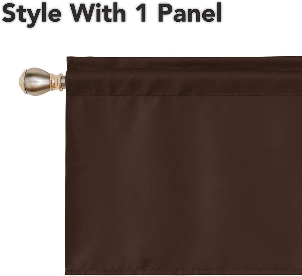 Solid Color Blackout Valance Curtains-Rod Pocket-1 Panel - Deconovo US
