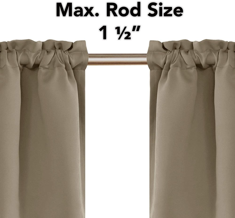 Solid Color Blackout Valance Curtains-Rod Pocket-1 Panel - Deconovo US
