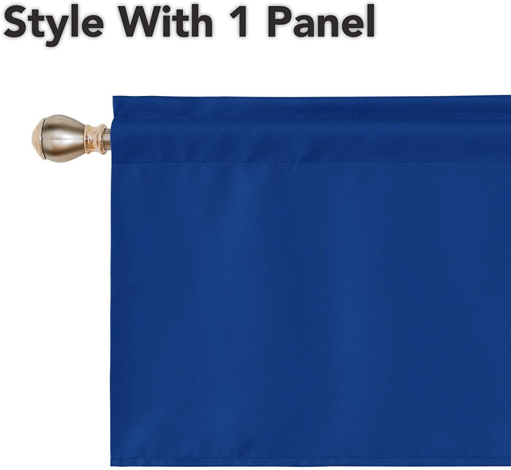 Solid Color Blackout Valance Curtains-Rod Pocket-1 Panel - Deconovo US