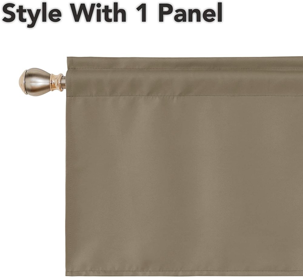 Solid Color Blackout Valance Curtains-Rod Pocket-1 Panel - Deconovo US