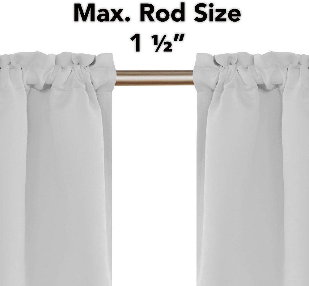 Solid Color Blackout Valance Curtains-Rod Pocket-1 Panel - Deconovo US