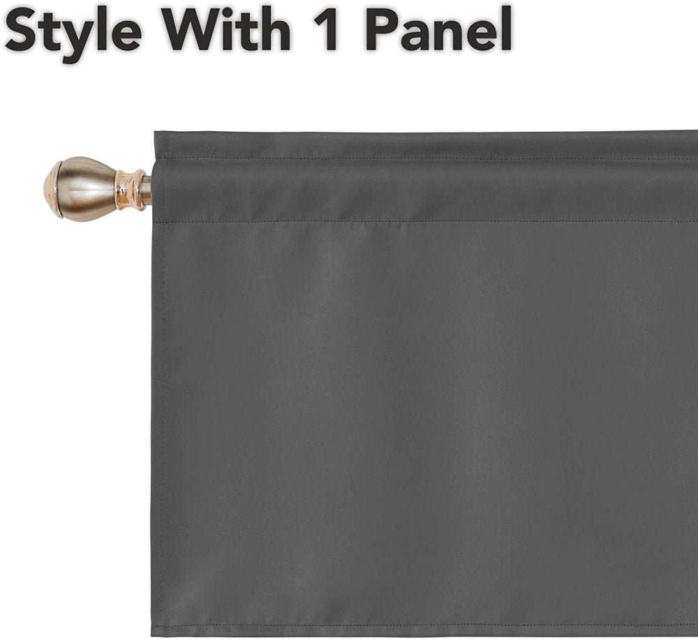 Solid Color Blackout Valance Curtains-Rod Pocket-1 Panel - Deconovo US