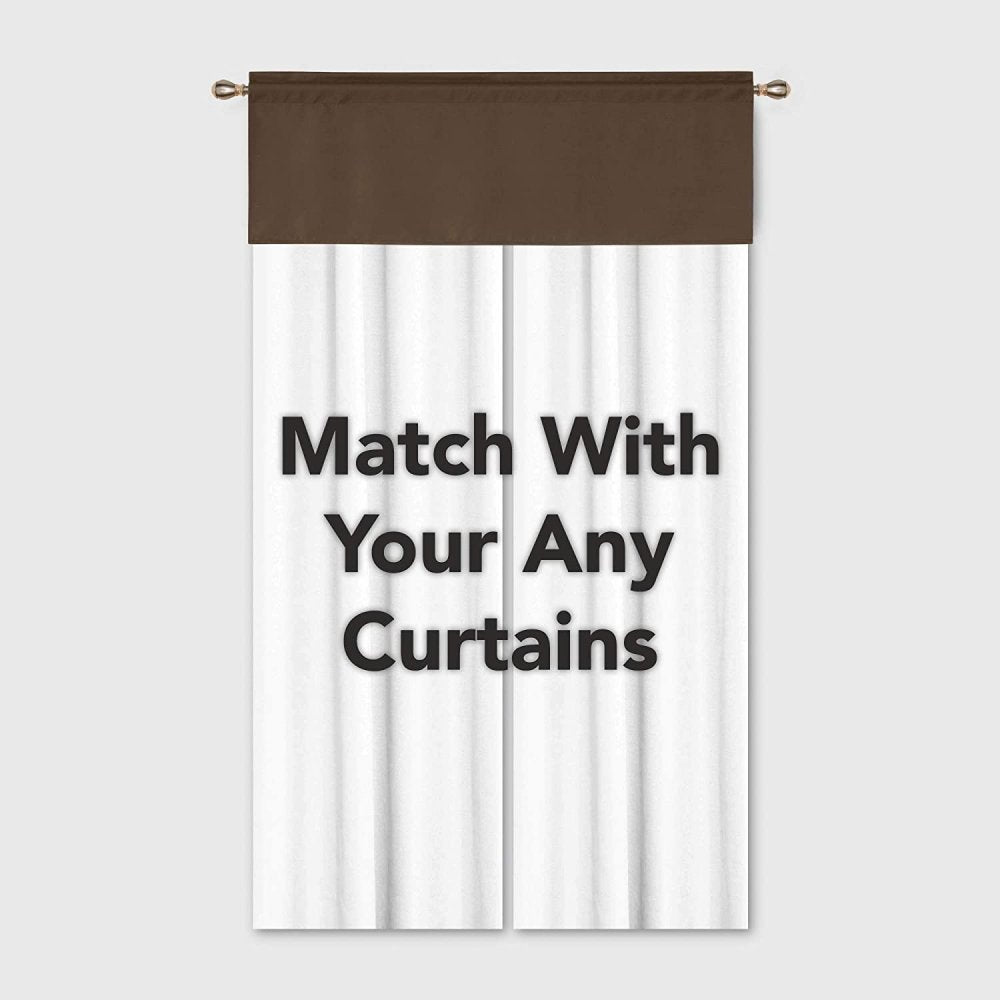 Solid Color Blackout Valance Curtains-Rod Pocket-1 Panel - Deconovo US