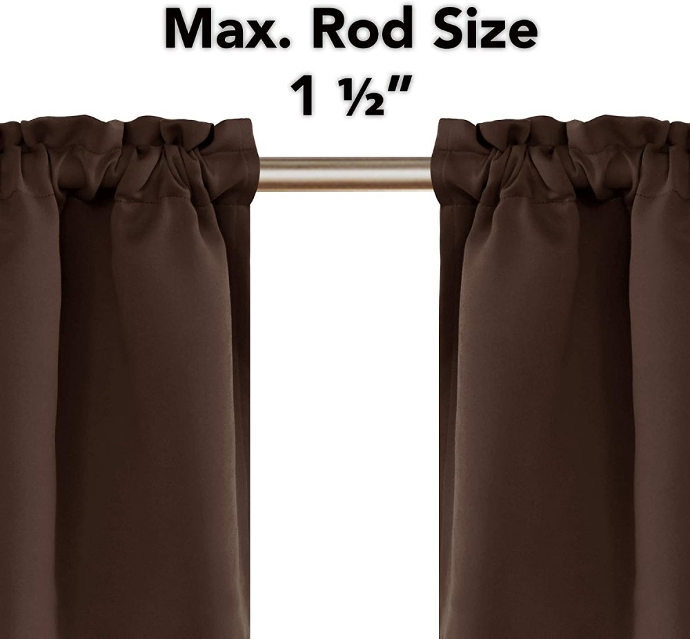 Solid Color Blackout Valance Curtains-Rod Pocket-1 Panel - Deconovo US