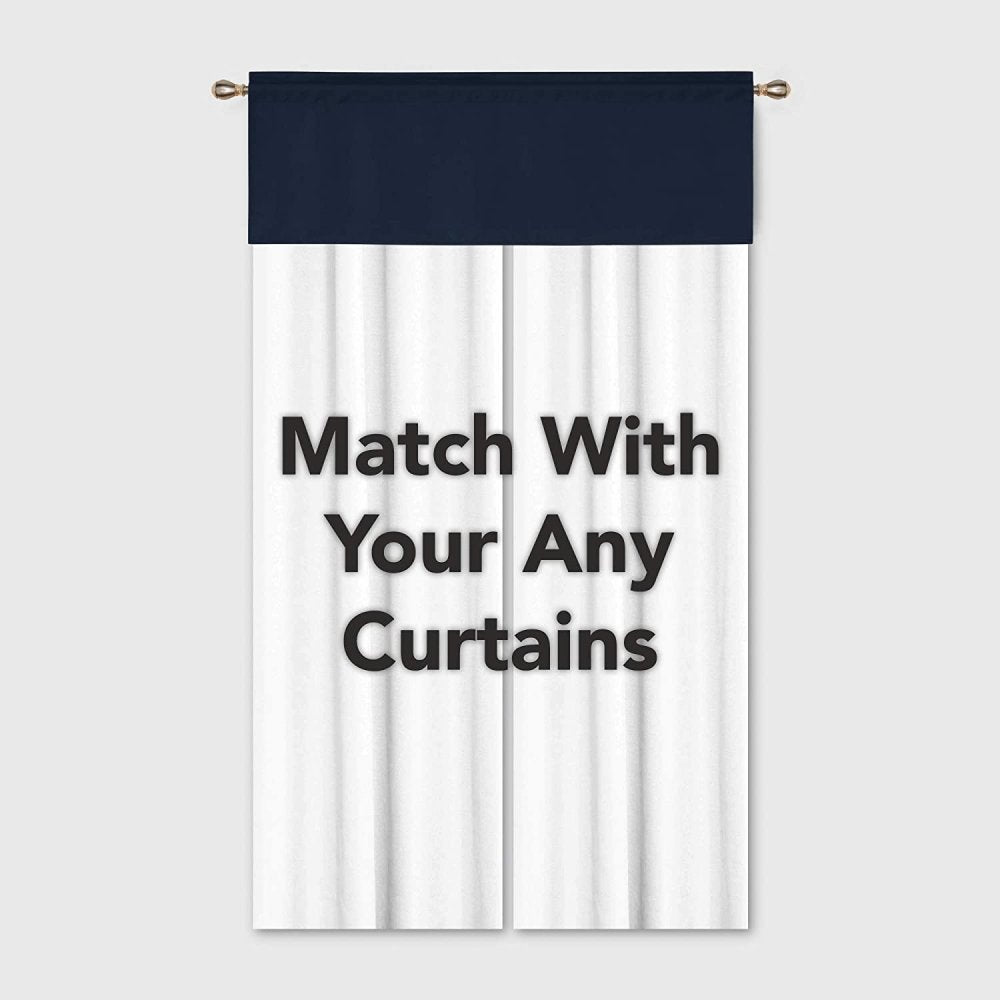 Solid Color Blackout Valance Curtains-Rod Pocket-1 Panel - Deconovo US