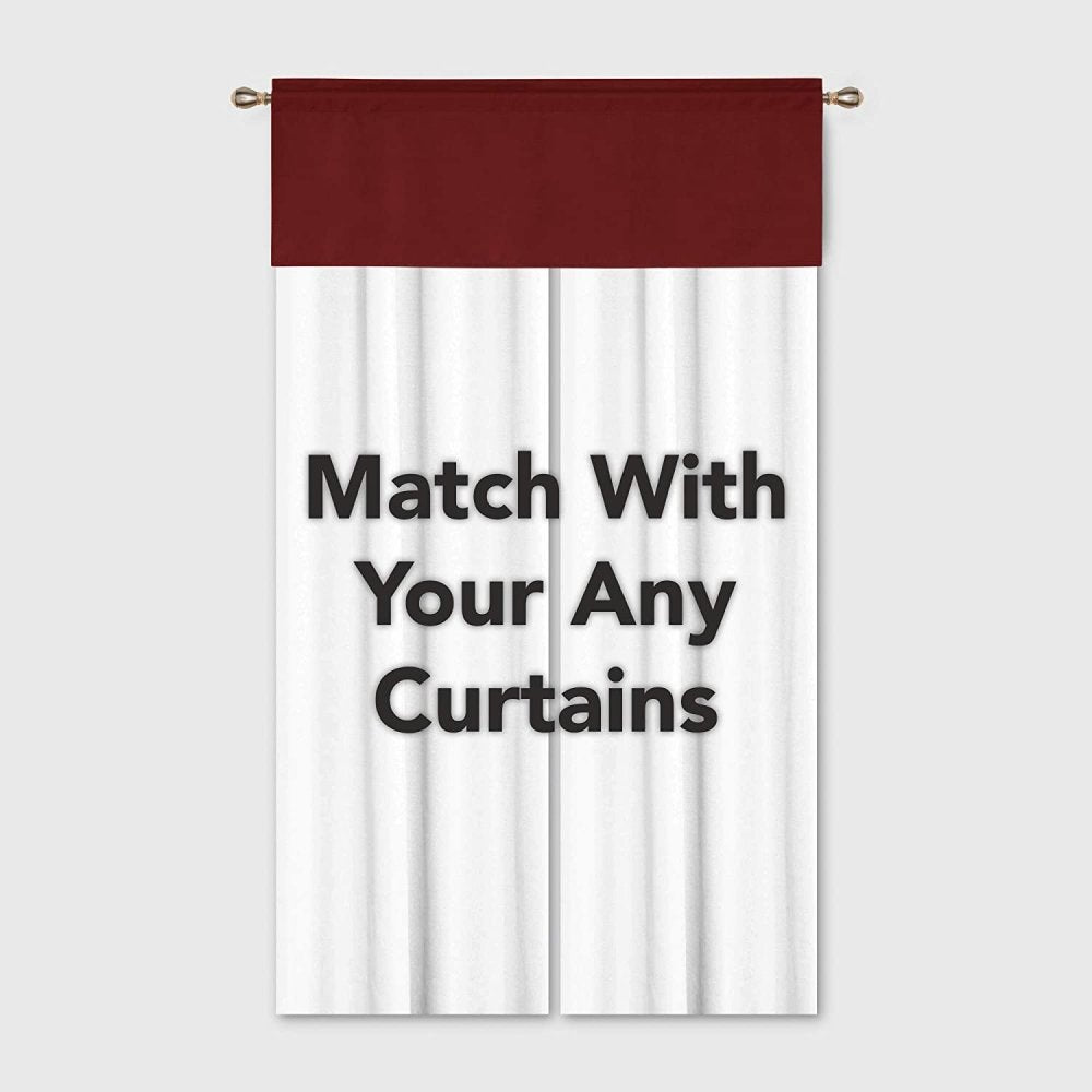 Solid Color Blackout Valance Curtains-Rod Pocket-1 Panel - Deconovo US