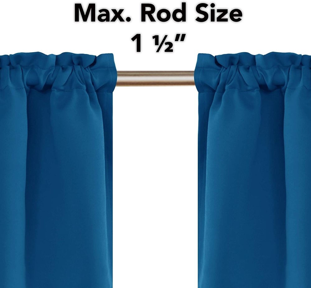 Solid Color Blackout Valance Curtains-Rod Pocket-1 Panel - Deconovo US