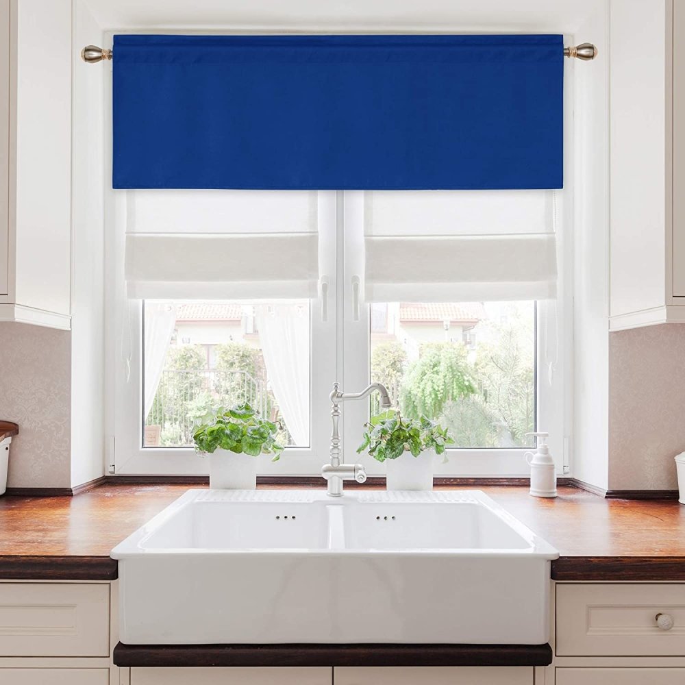 Solid Color Blackout Valance Curtains-Rod Pocket-1 Panel - Deconovo US