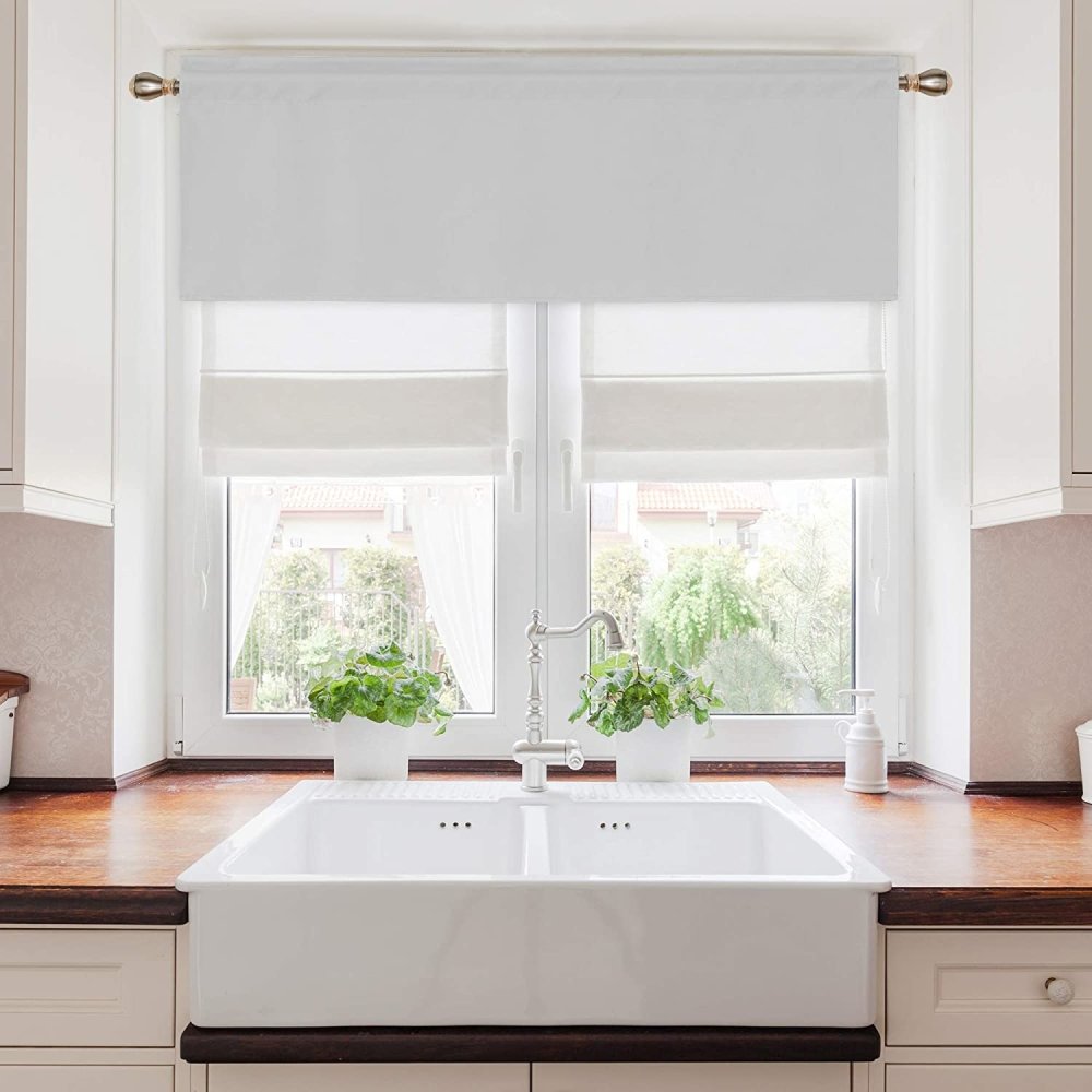 Solid Color Blackout Valance Curtains-Rod Pocket-1 Panel - Deconovo US