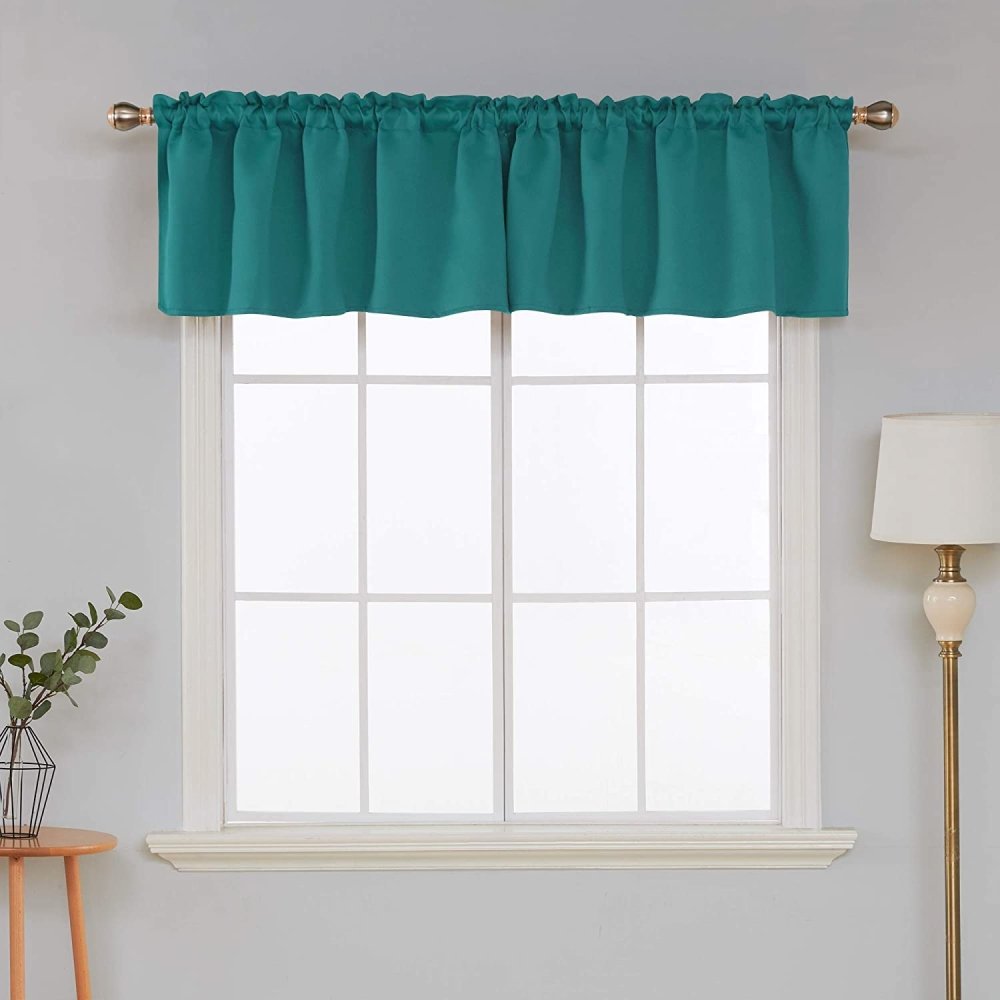 Solid Color Blackout Valance Curtains-Rod Pocket-1 Panel - Deconovo US