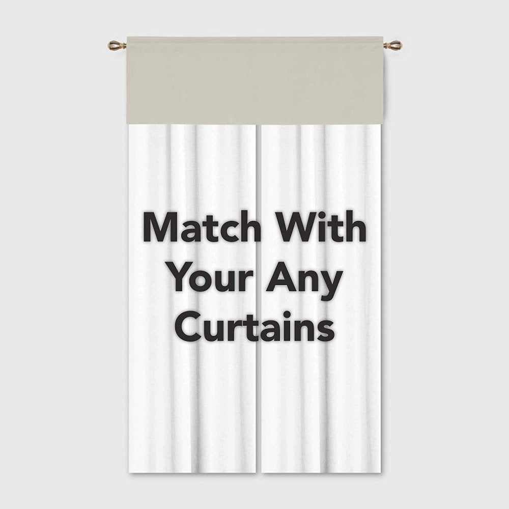 Solid Color Blackout Valance Curtains-Rod Pocket-1 Panel - Deconovo US