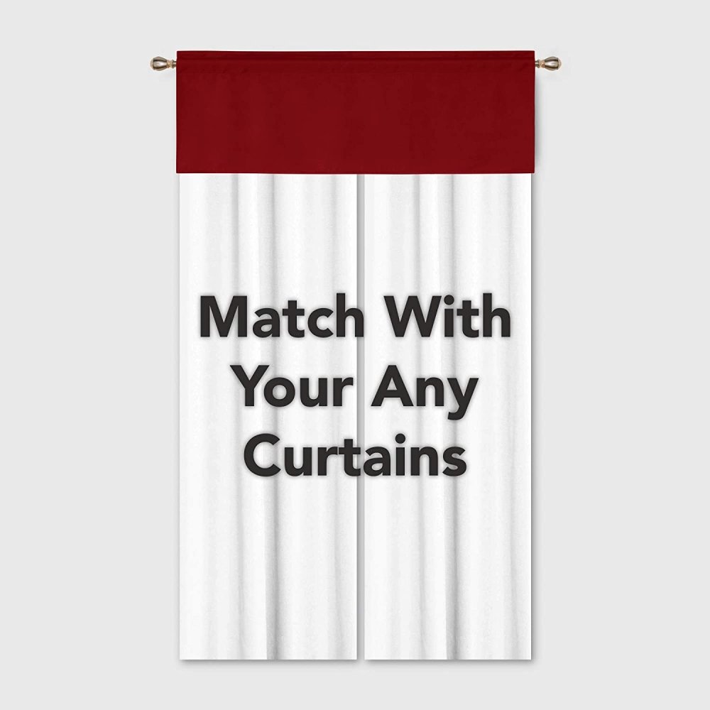 Solid Color Blackout Valance Curtains-Rod Pocket-1 Panel - Deconovo US