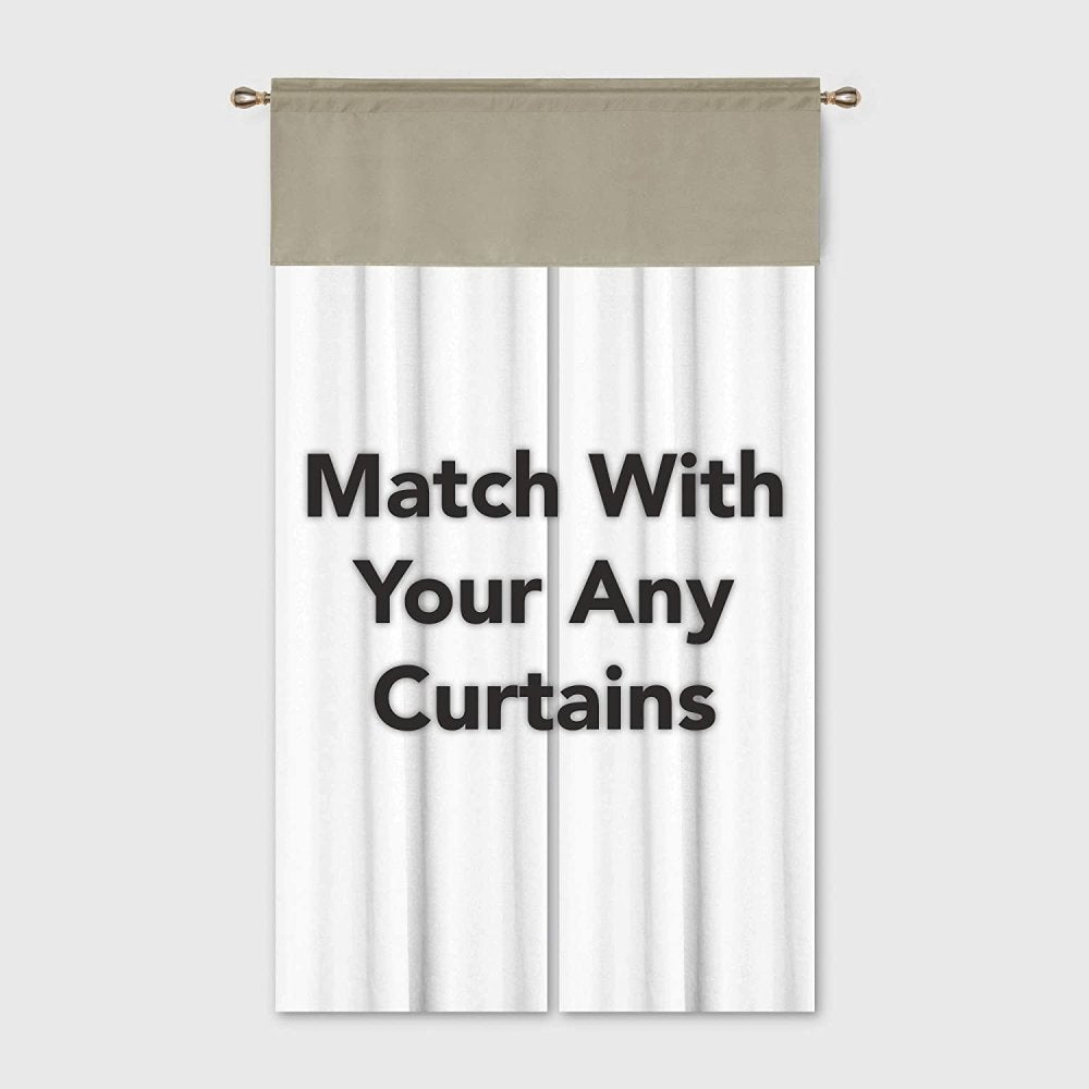 Solid Color Blackout Valance Curtains-Rod Pocket-1 Panel - Deconovo US