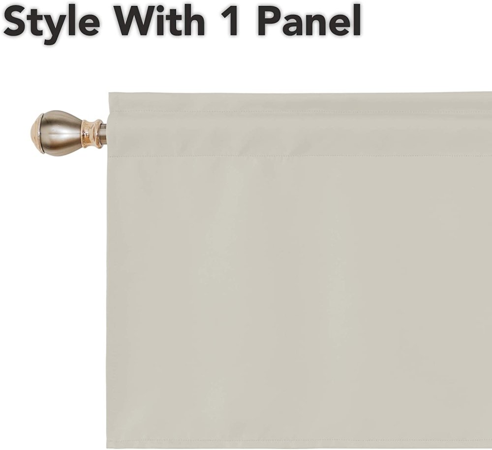 Solid Color Blackout Valance Curtains-Rod Pocket-1 Panel - Deconovo US