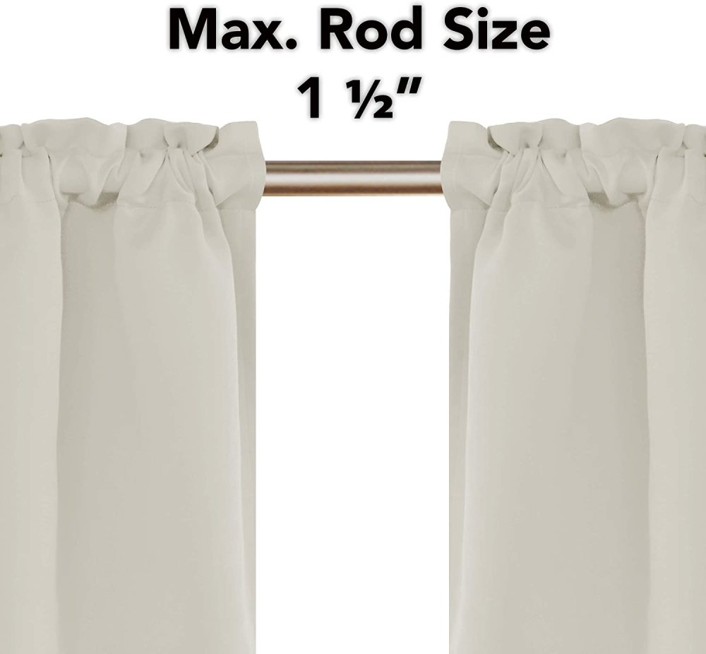 Solid Color Blackout Valance Curtains-Rod Pocket-1 Panel - Deconovo US
