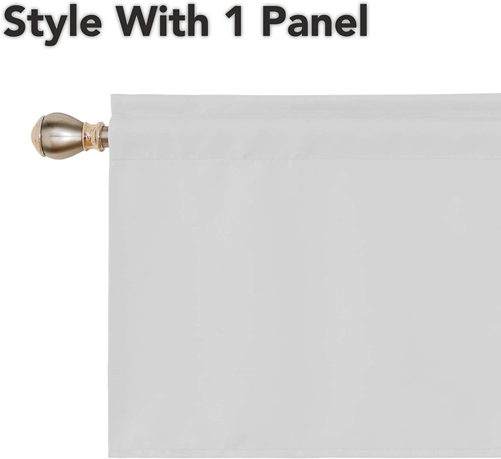 Solid Color Blackout Valance Curtains-Rod Pocket-1 Panel - Deconovo US